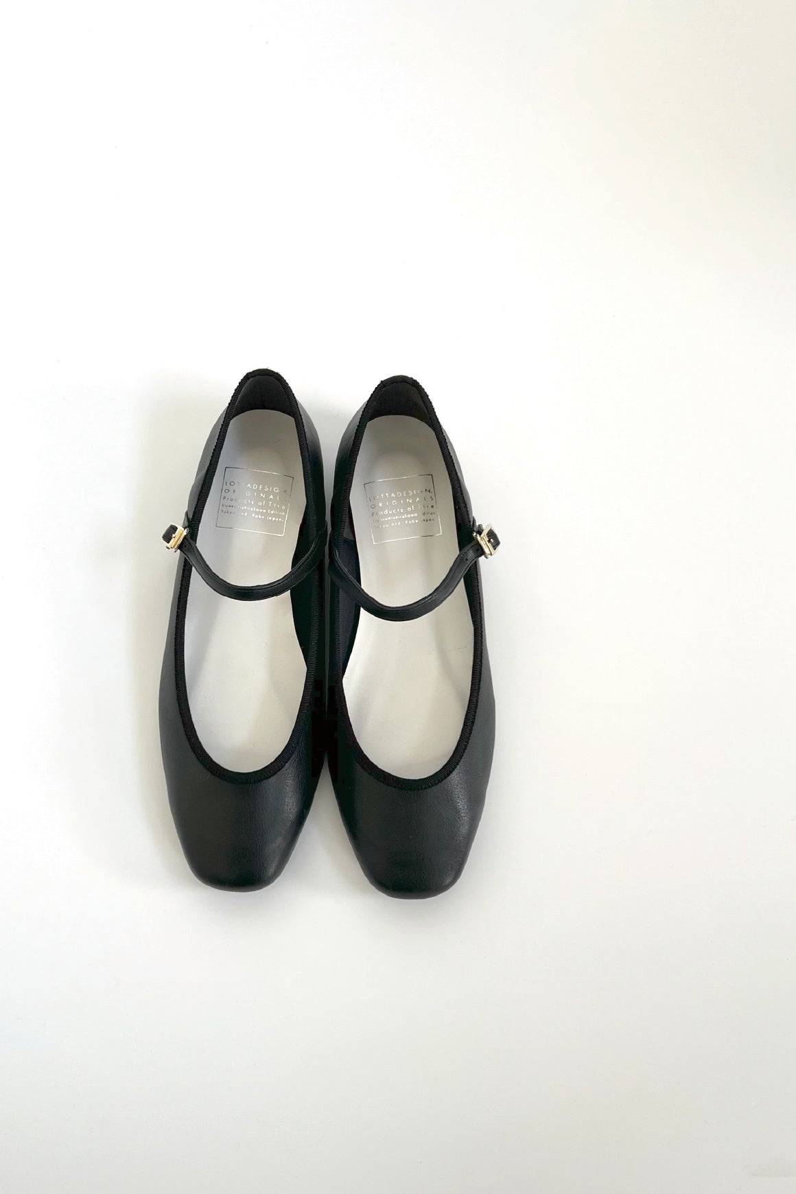 RENE Square Mary Jane Flat Black Made in Japan LOTTA DESIGN