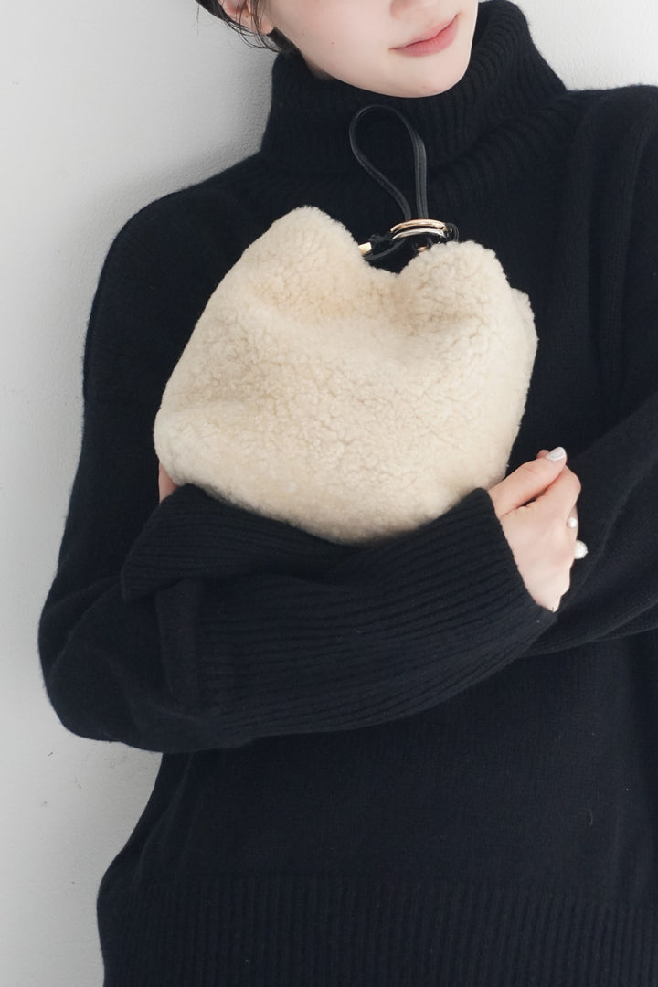【BOULE】Sheep Boa Mini Tote Bag