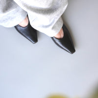 【CALME】 フラットバブーシュ ブラック/ベージュ/ブルーグレー〈受注〉