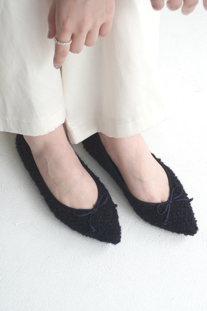 【CLOUDY】 Blade Ribbon Pointed Ballet