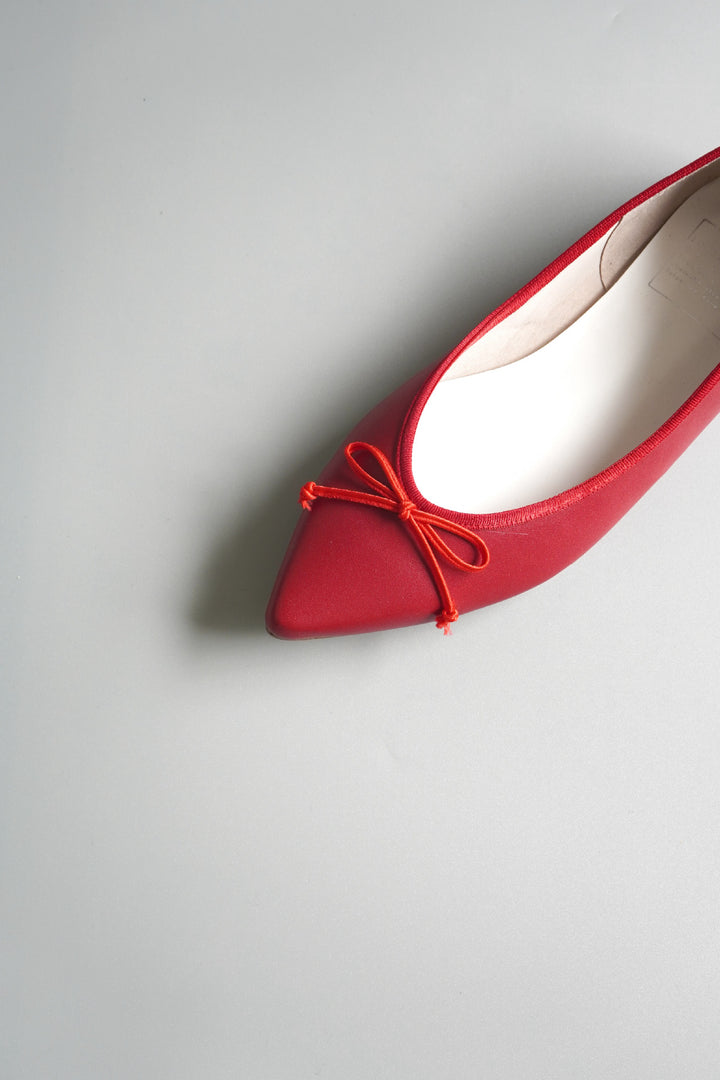 【CLOUDY】Ribbon Ballet Pointed All-Weather Flats (Made-to-Order)