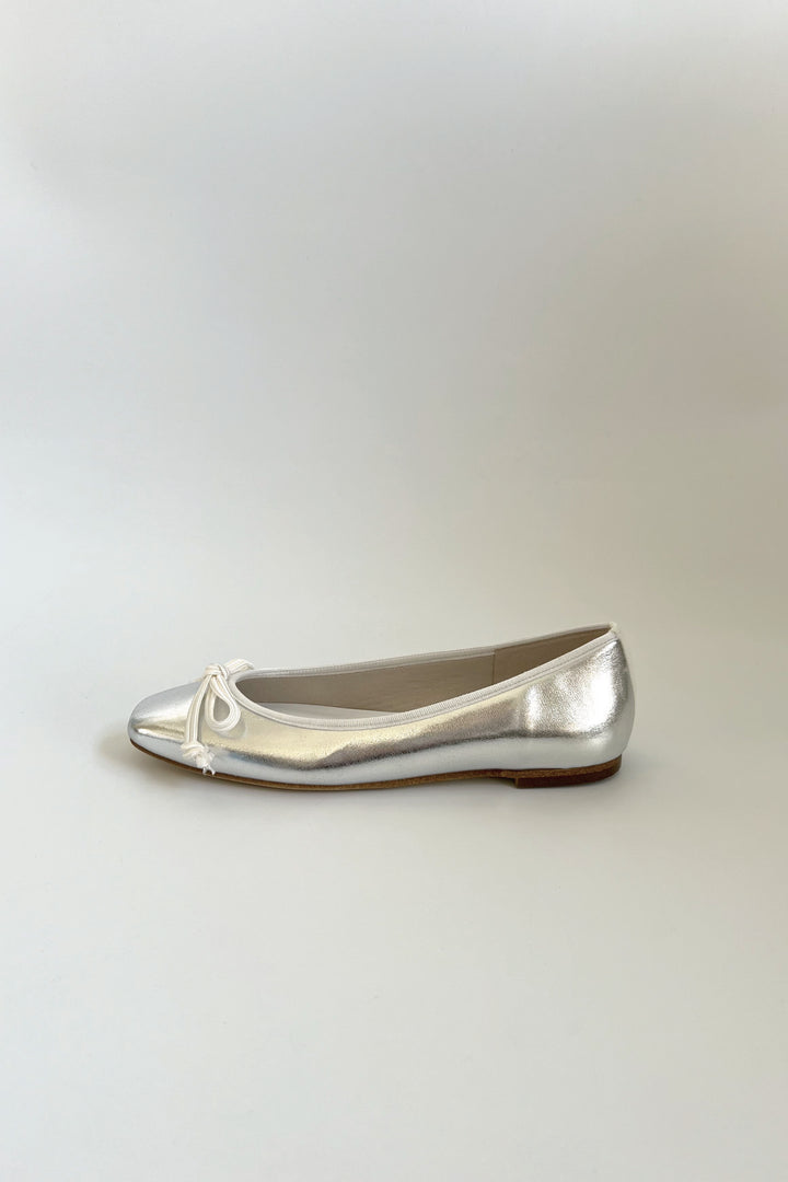 ロッタデザイン ブレードリボンバレエ スクエアトゥ シルバー