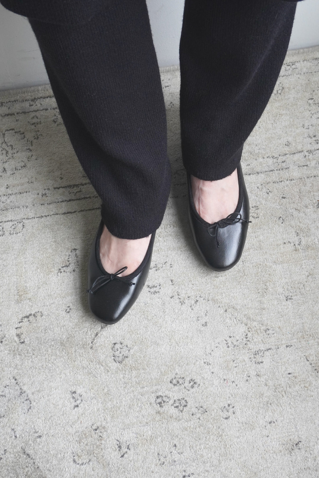 [LOEN] 3cm Drawstring Ballet Flats for All Weather (Made to Order)