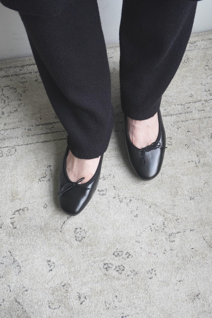 [LOEN] 3cm Drawstring Ballet Flats for All Weather (Made to Order)