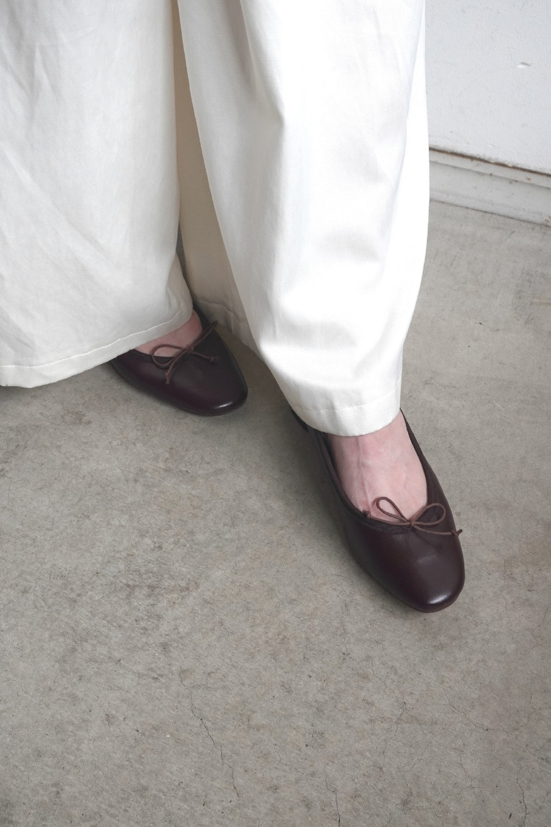 [LOEN] 3cm Drawstring Ballet Flats for All Weather (Made to Order)