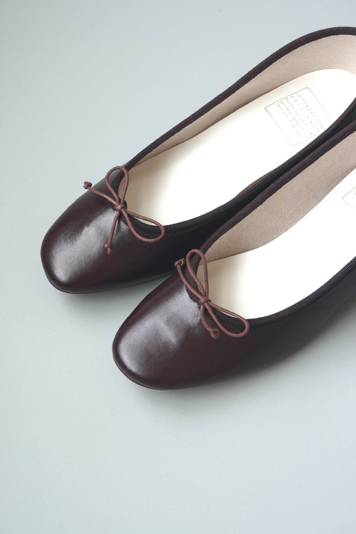 [LOEN] 3cm Drawstring Ballet Flats for All Weather (Made to Order)