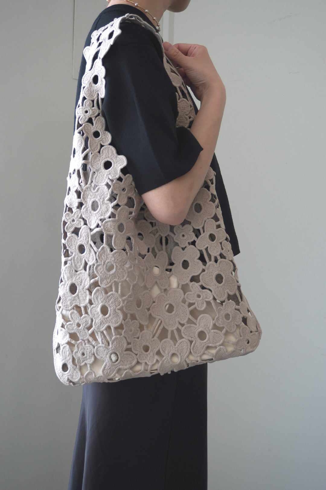 Lacy shoulder bag