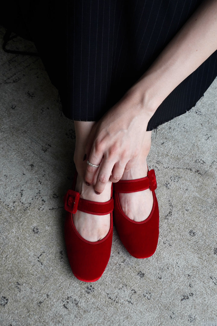 NELU.CB-square.bucklestrap-Redvelvet Square Buckle Strap - Red Velvet