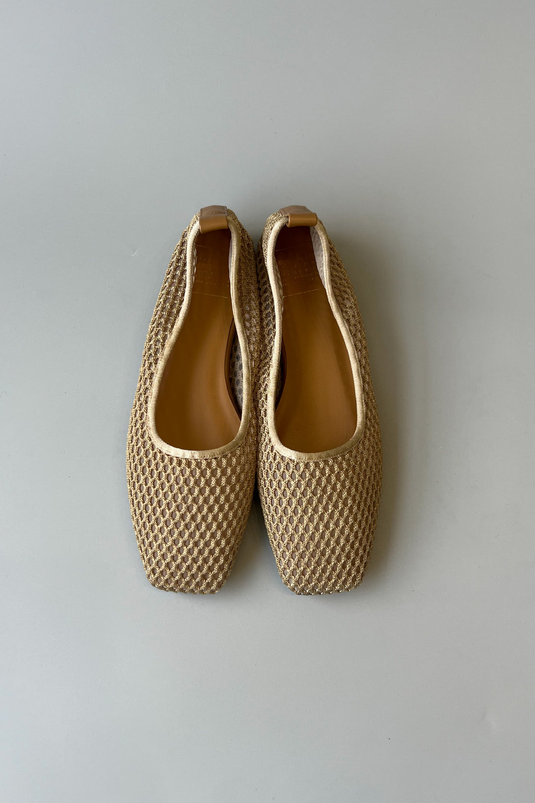 [NUIT] <in stock> Mesh Square Ballet - Black/Beige</in>