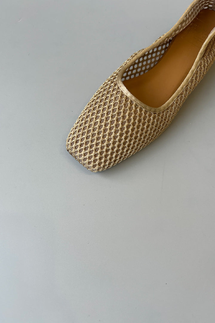 [NUIT] <in stock> Mesh Square Ballet - Black/Beige</in>