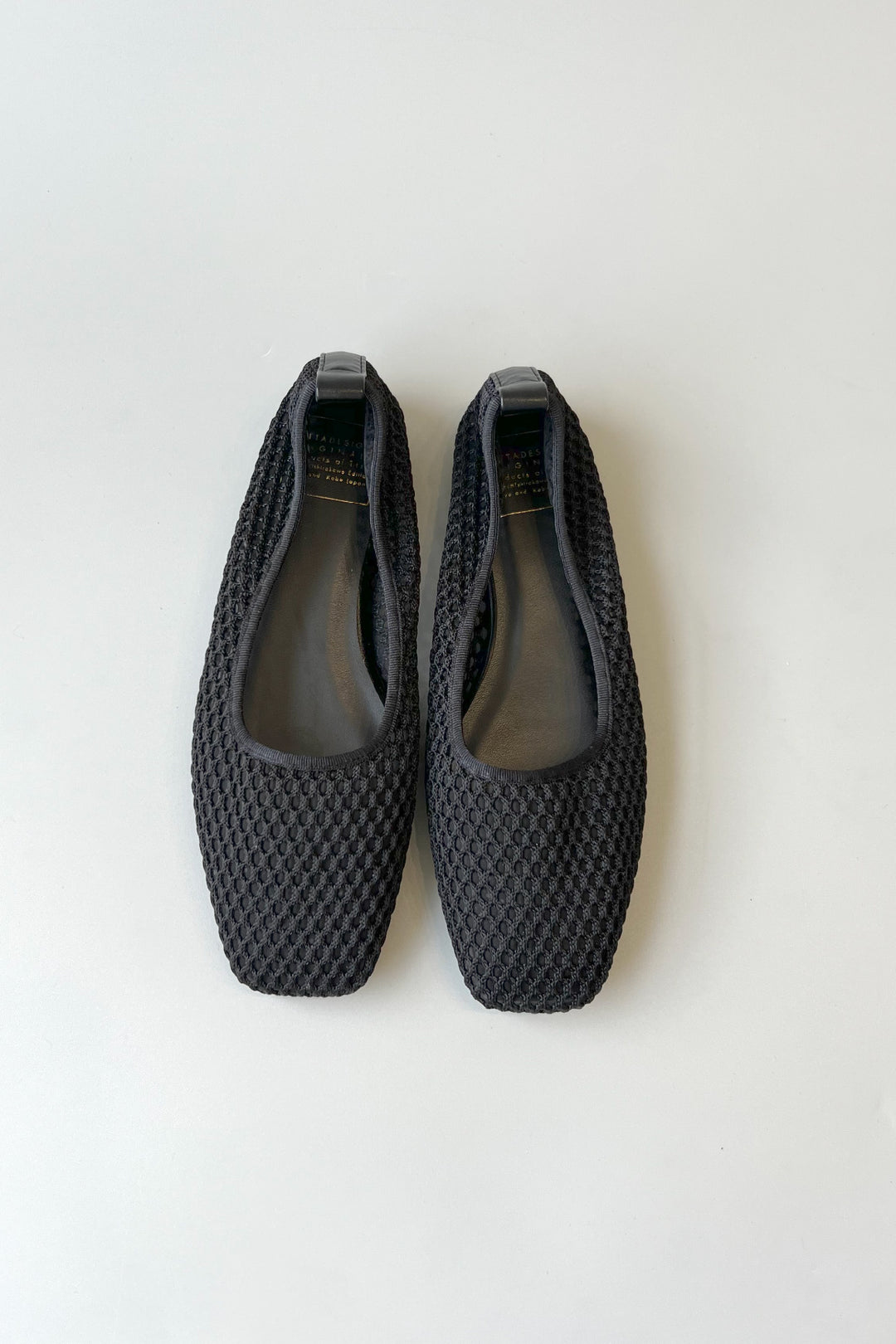 [NUIT] <in stock> Mesh Square Ballet - Black/Beige</in>