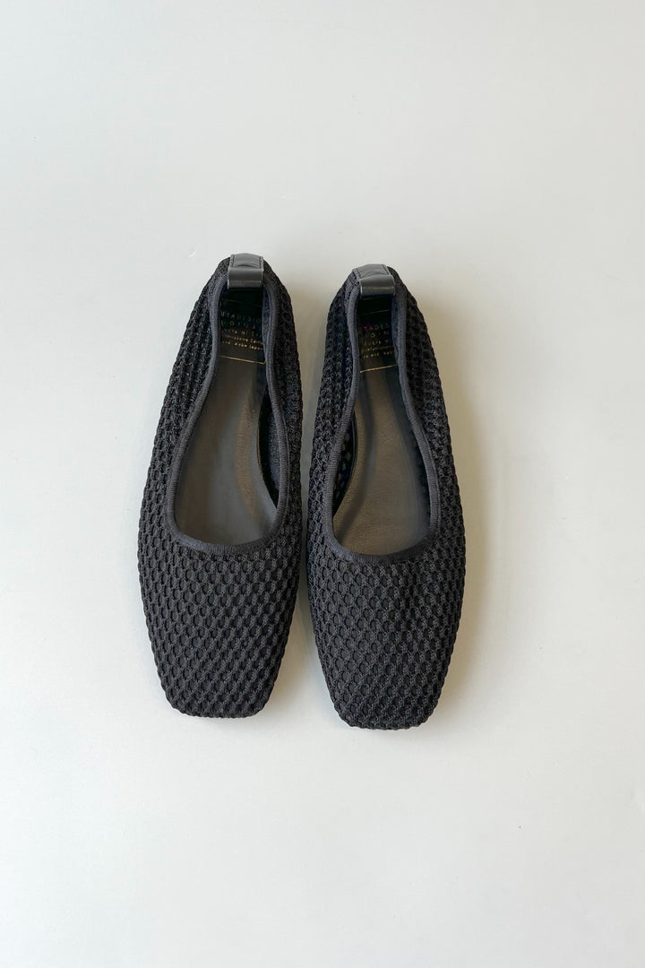 [NUIT] <in stock> Mesh Square Ballet - Black/Beige</in>
