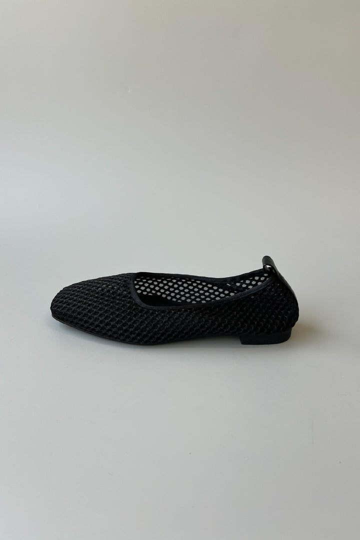 [NUIT] <in stock> Mesh Square Ballet - Black/Beige</in>