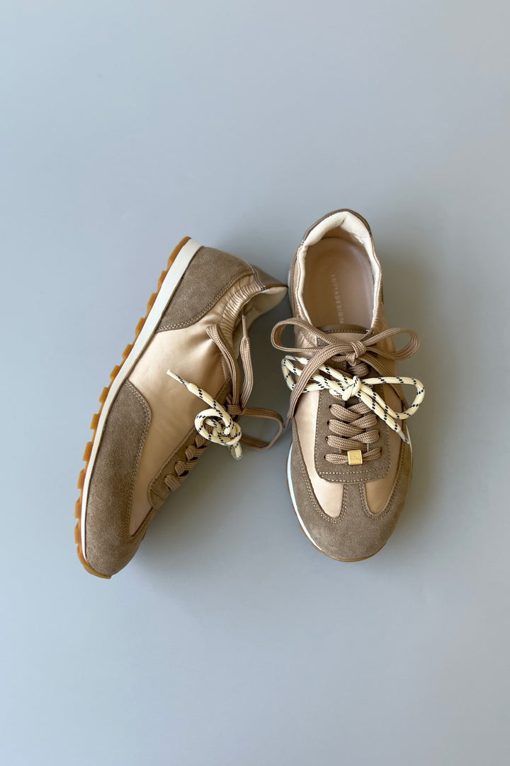【SNOOK】〈Immediate Delivery〉Soft Double-Lace Sneakers ■Black/Beige