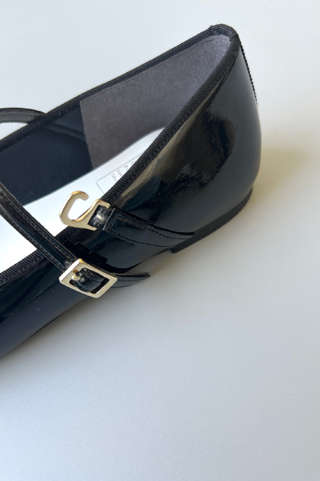 ロッタデザイン メリージェーンバレエ スクエアトゥ ブラックエナメル