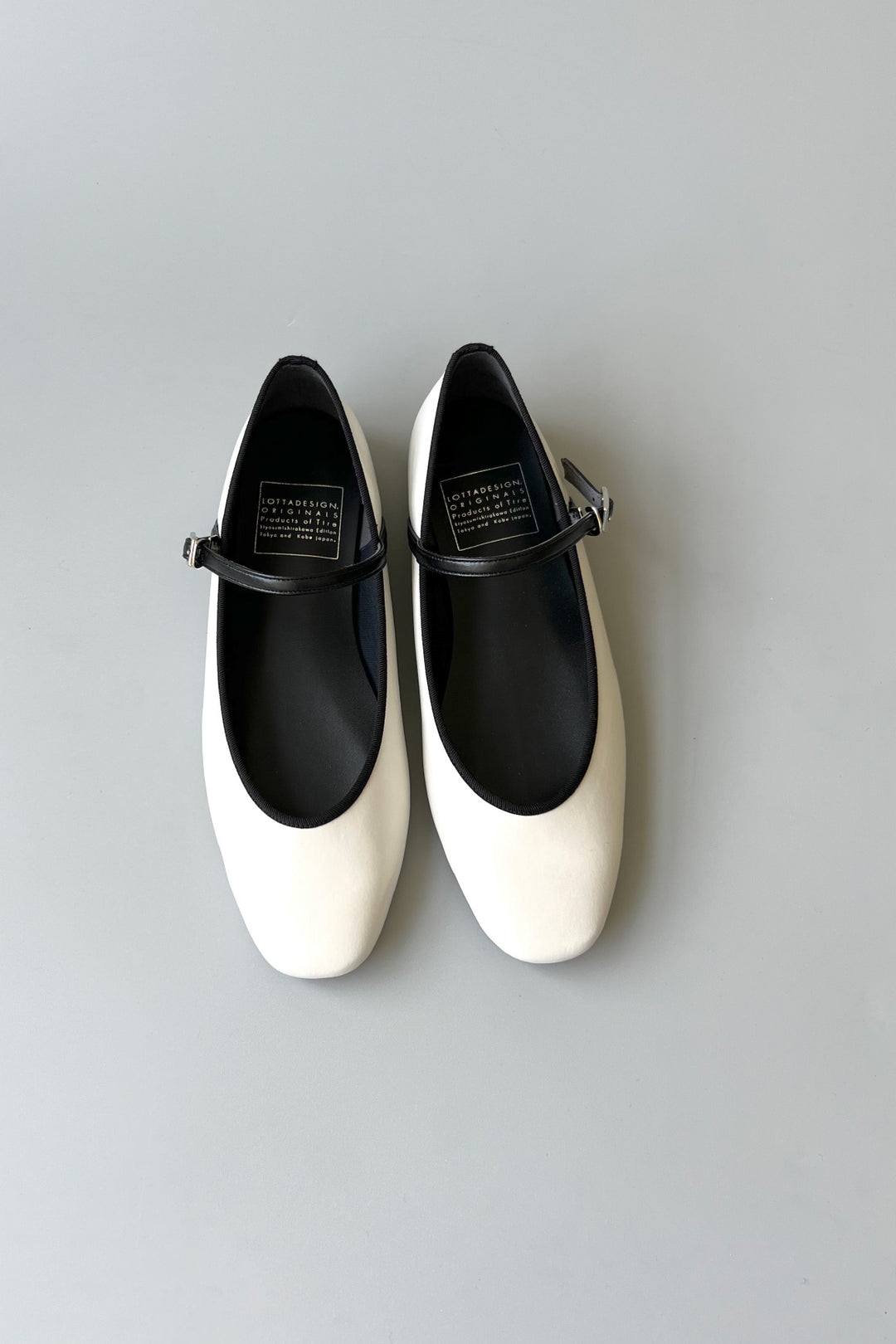 ロッタデザイン メリージェーンバレエ スクエアトゥ ブラックエナメル