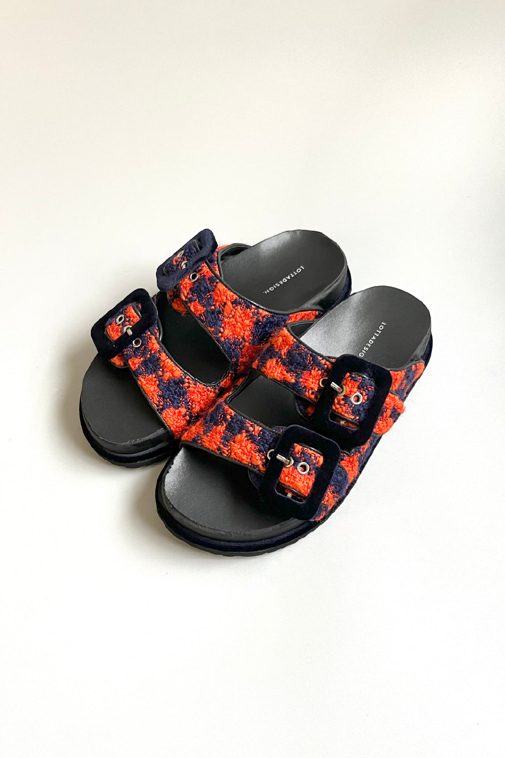 LOTTADESIGN.ロッタデザイン ビジューダブルベルトサンダル LOTTADESIGN / ロッタデザイン | ビジュー ダブルベルト